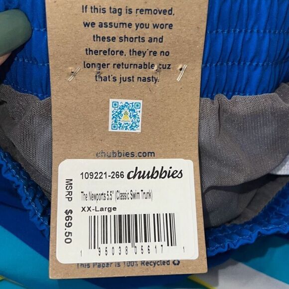 CHUBBIES NWT 5.5” Classic Swim Trunk The Newports Utility SZ XXL - Picture 6 of 6